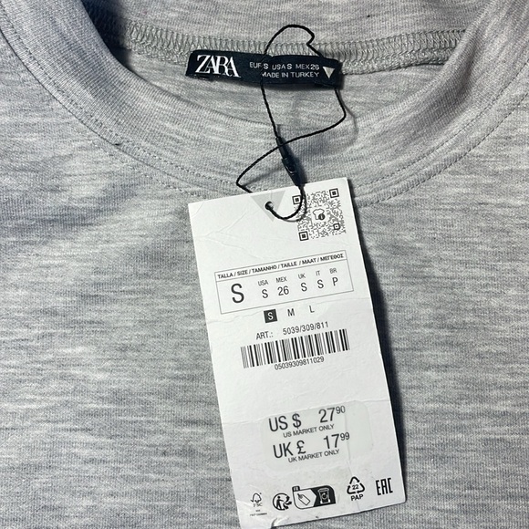 Zara size small gray tee - Picture 3 of 4